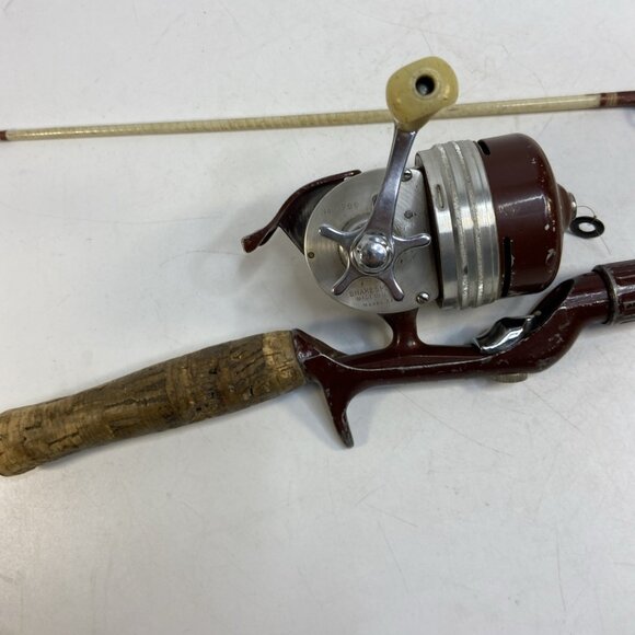 Vintage Shakespeare Wonder Cast 1799 Reel Matching 6' Rod Fishing Working - Picture 5 of 15